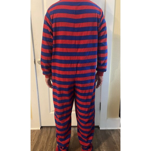 NICK & NORA Sock Monkey One Piece Pajamas Sleepwear Footed Adult XL Full Zip SEE - Picture 11 of 15